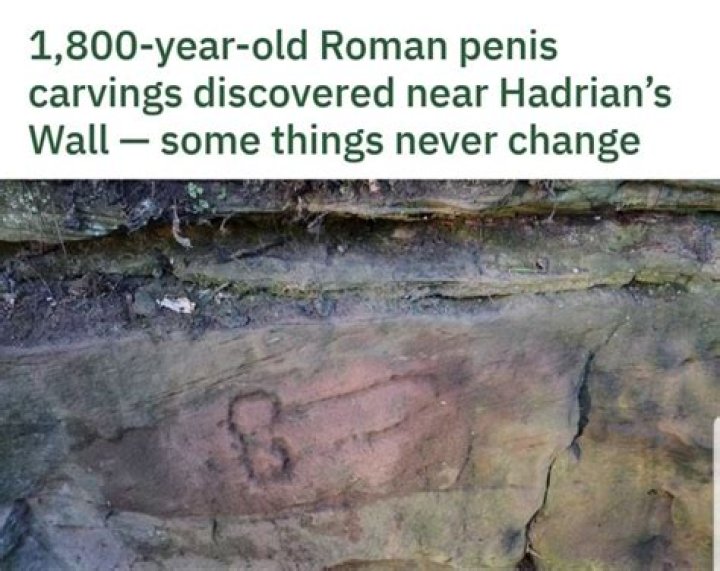 1,800-Year-Old Roman Penis Carving Found Etched Into Hadrian's Wall